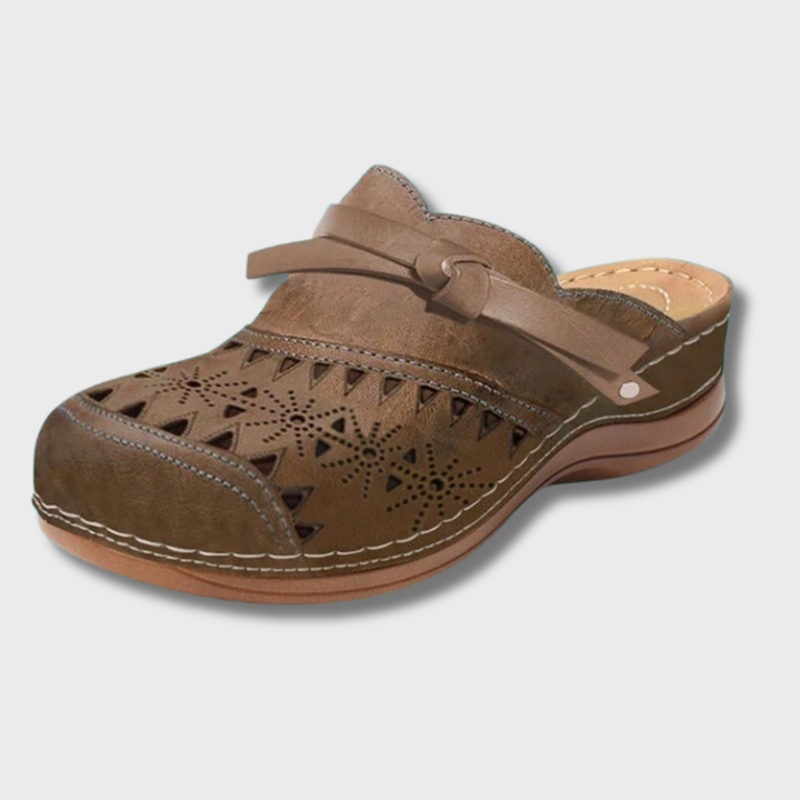 Nicolina™ | Orthopedic Bow Hollow-Out Flat Mules