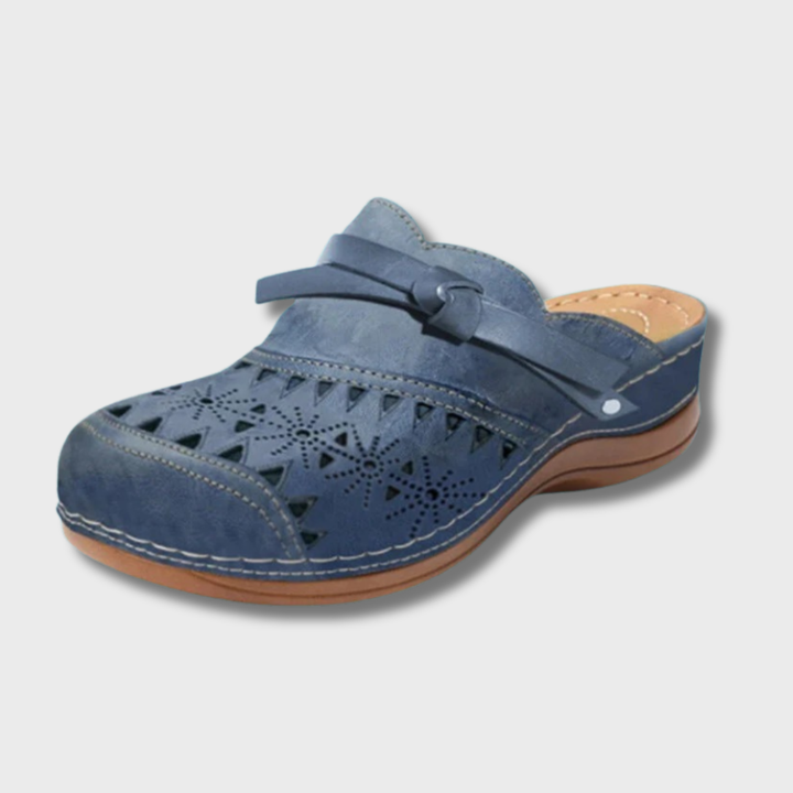 Nicolina™ | Orthopedic Bow Hollow-Out Flat Mules