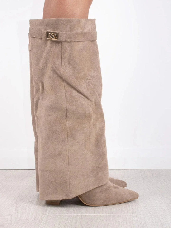 HARRIET | WOMEN'S LEATHER THIGH-HIGH BOOTS WITH BUCKLE