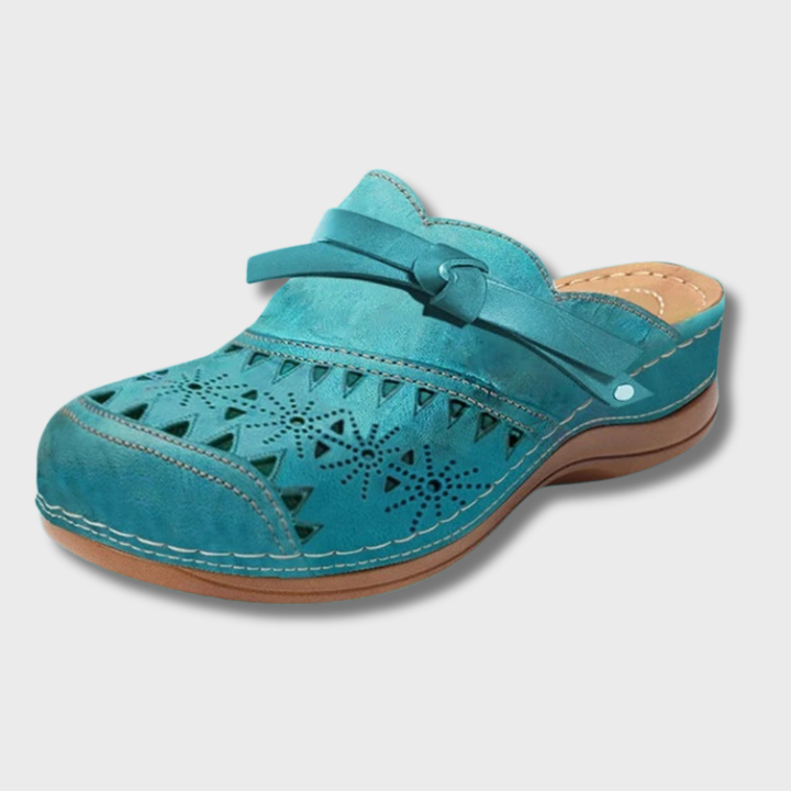 Nicolina™ | Orthopedic Bow Hollow-Out Flat Mules