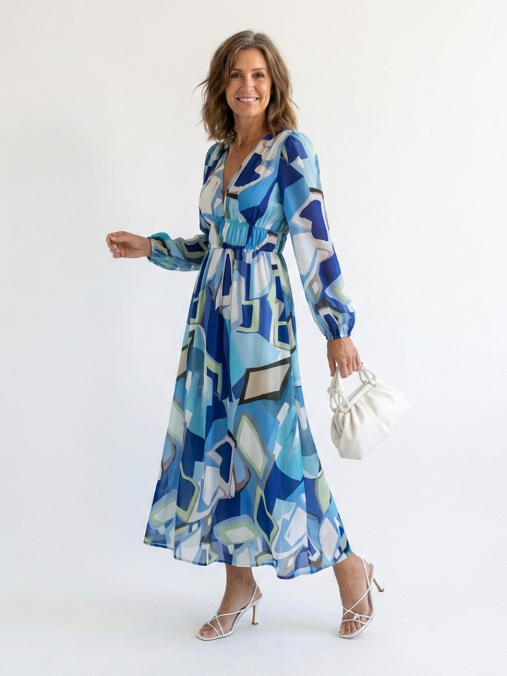 Althea | Long Sleeve Floral Maxi Dress