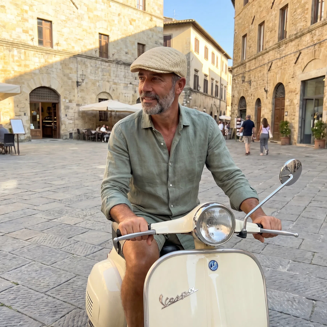 Salvatore | Summer Straw Flat Cap