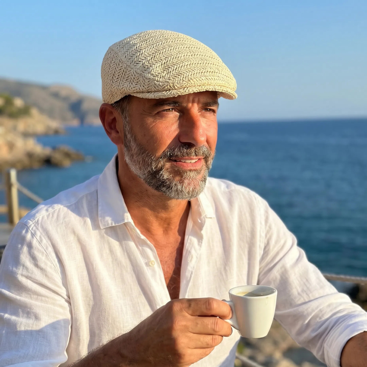 Salvatore | Summer Straw Flat Cap