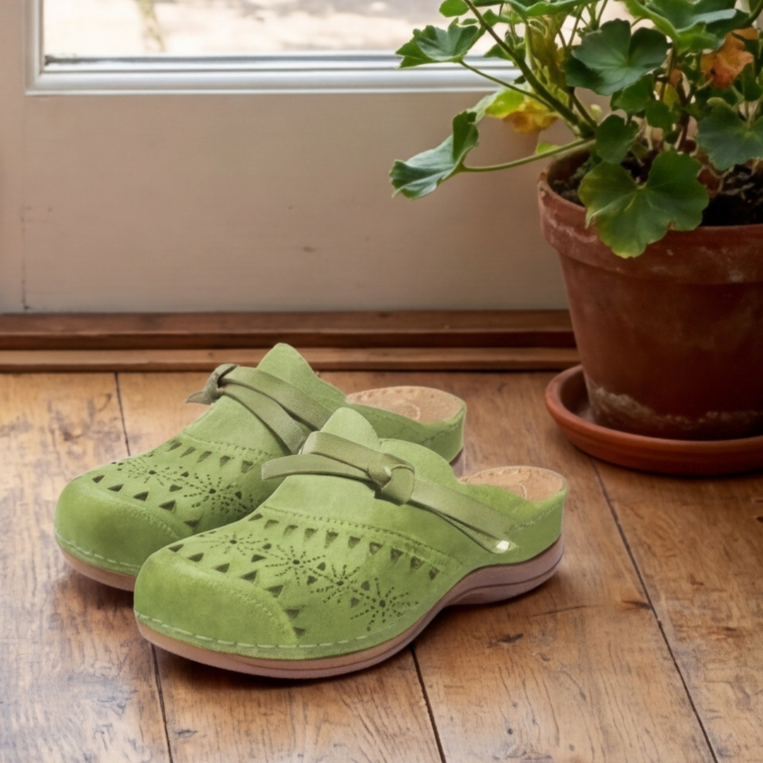 Nicolina™ | Orthopedic Bow Hollow-Out Flat Mules