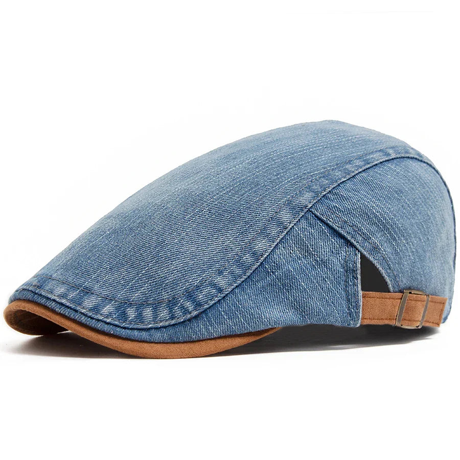 Bloom™ | Premium Denim Flat Cap – Timeless Style & Everyday Comfort