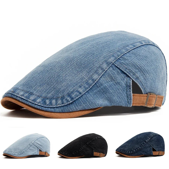 Bloom™ | Premium Denim Flat Cap – Timeless Style & Everyday Comfort