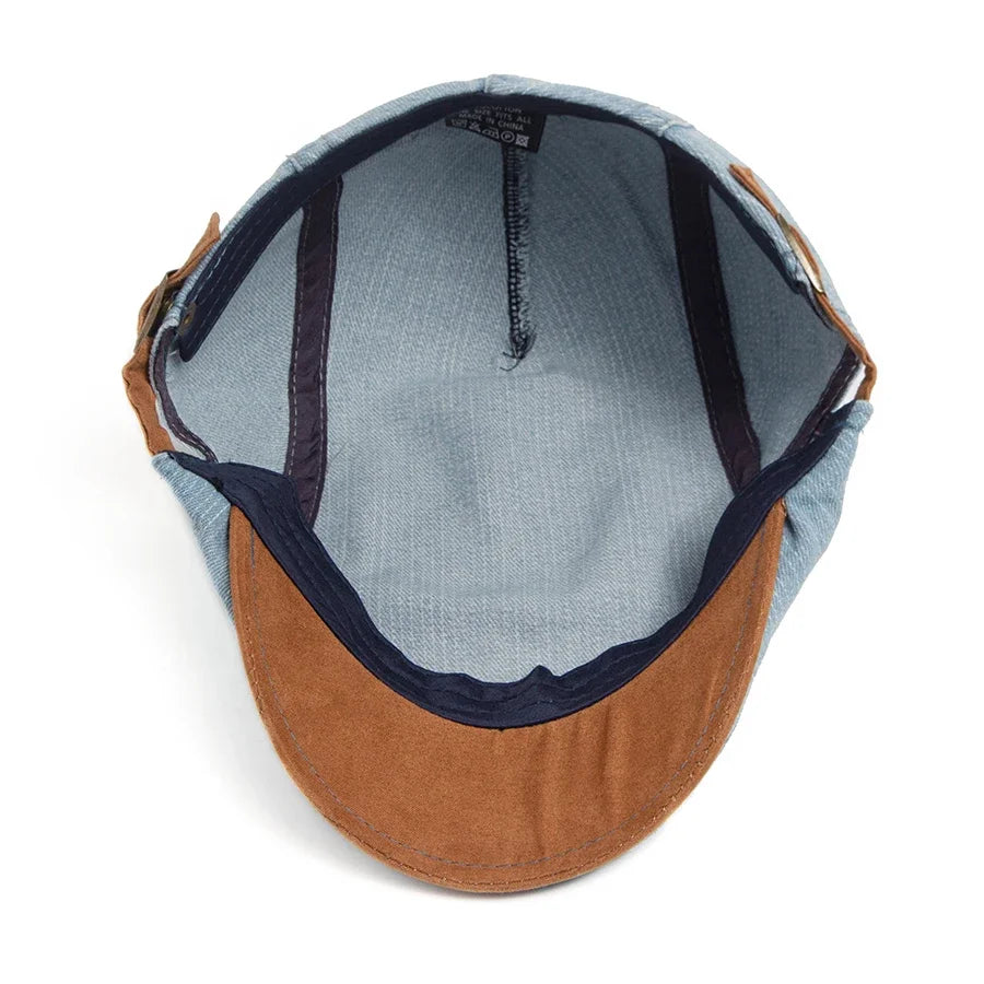 Bloom™ | Premium Denim Flat Cap – Timeless Style & Everyday Comfort