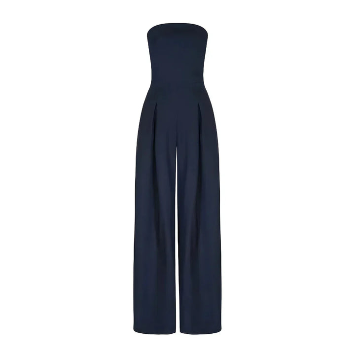 Women’s Tube Jumpsuit with Waist Sculpting Corset Effect – Elegant Slim Fit