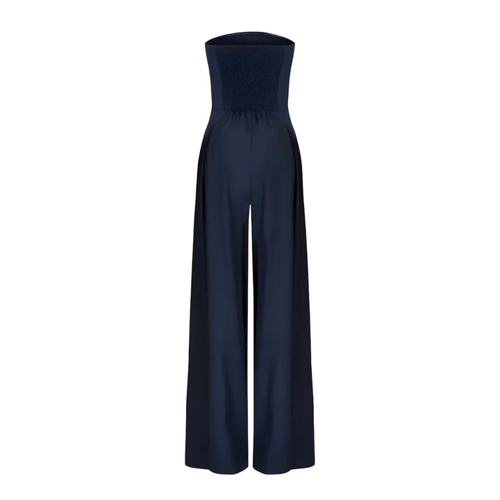 Women’s Tube Jumpsuit with Waist Sculpting Corset Effect – Elegant Slim Fit