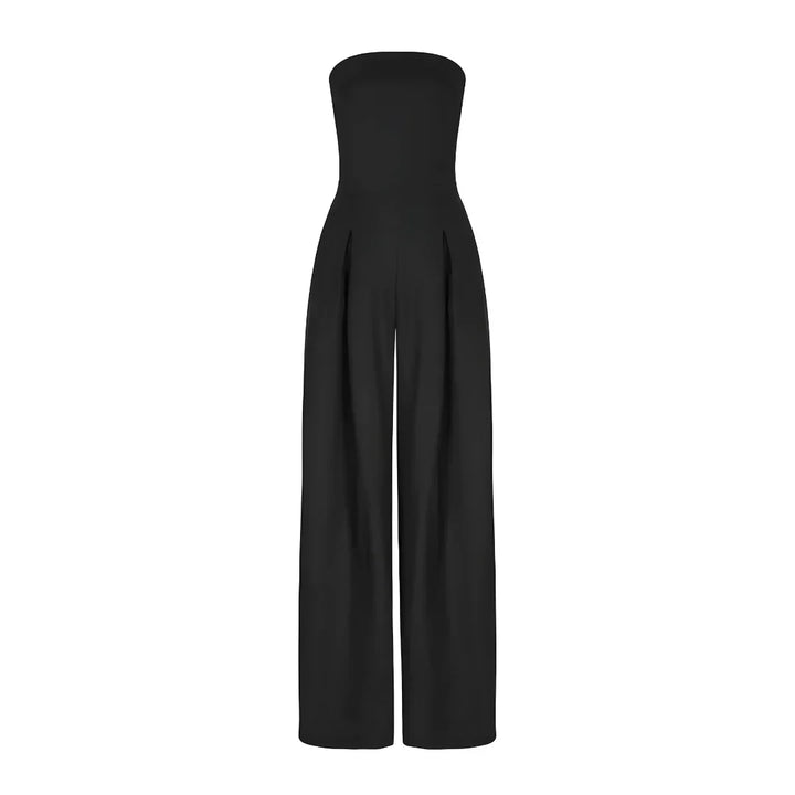 Women’s Tube Jumpsuit with Waist Sculpting Corset Effect – Elegant Slim Fit