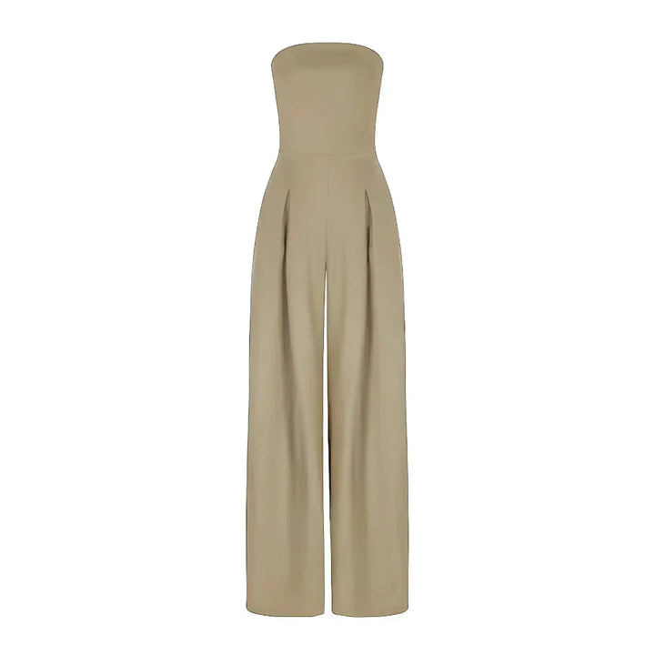 Women’s Tube Jumpsuit with Waist Sculpting Corset Effect – Elegant Slim Fit
