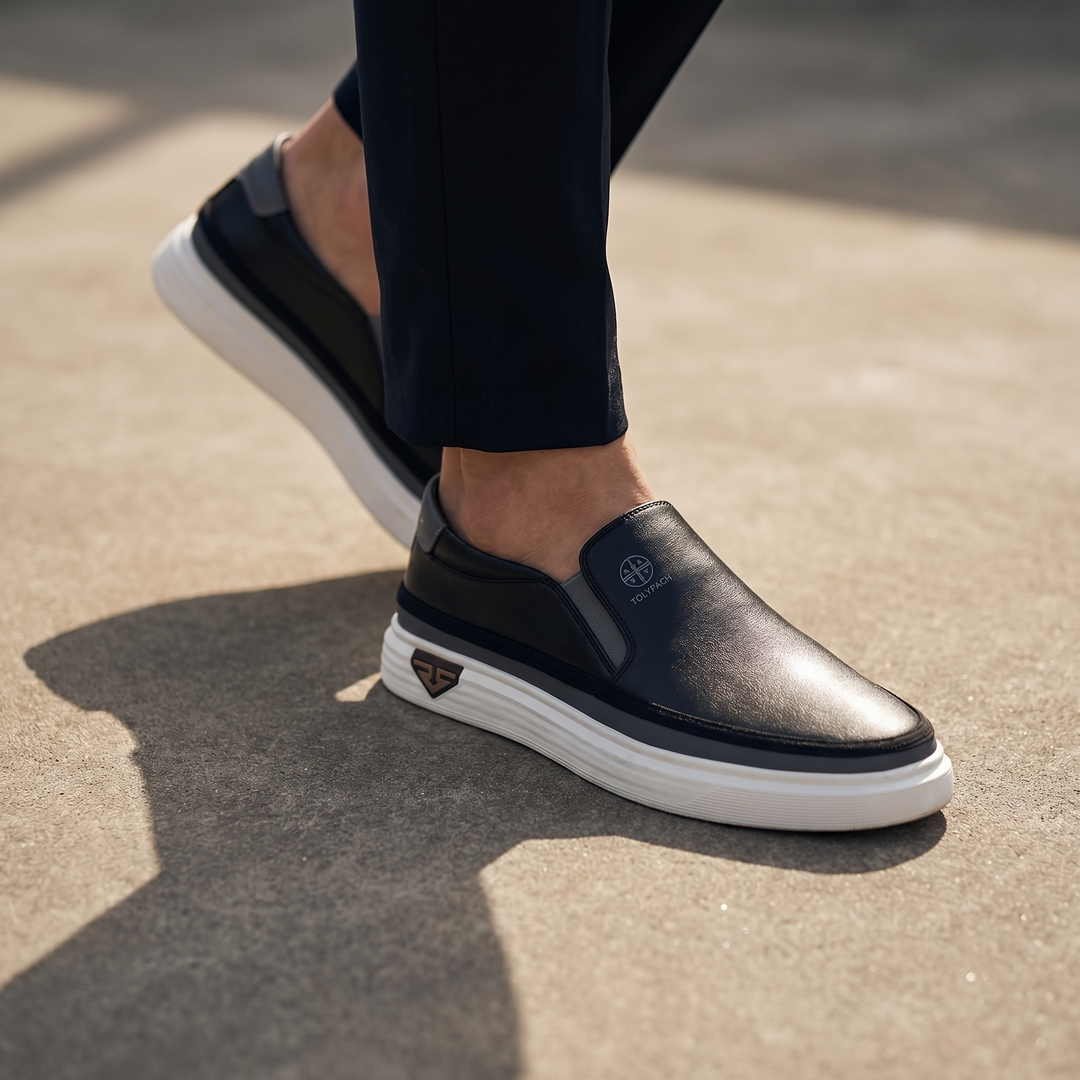 Oliver – Men’s Leather Slip-On Sneakers