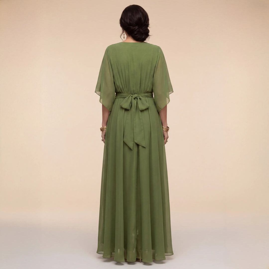 Tilly - Elegant V-Neck Chiffon Dress